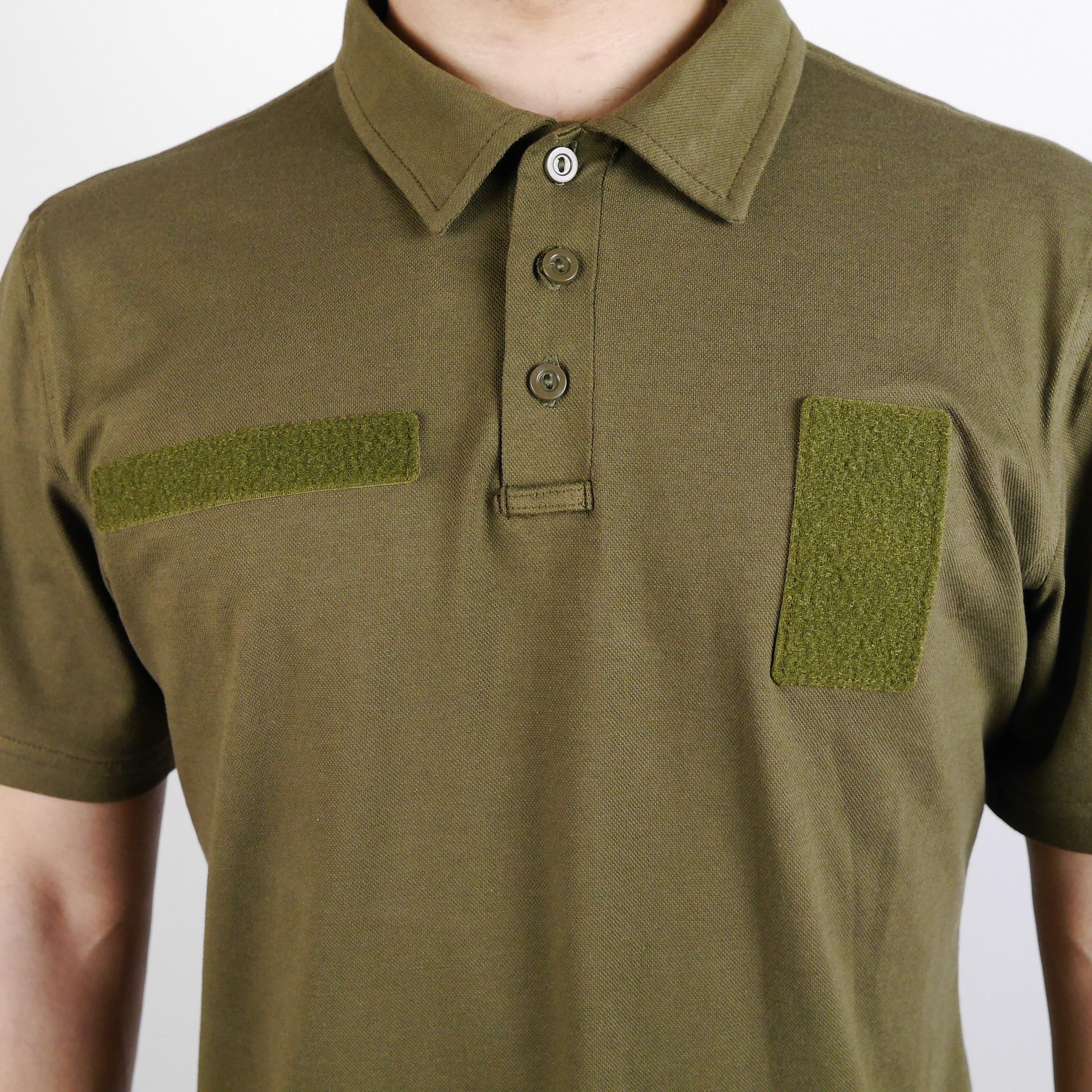 Поло военное с липучками Лакоста M Хаки (1114-M) - фото 6 Поло военное с липучками Лакоста M Хаки (1114-M) - фото 6