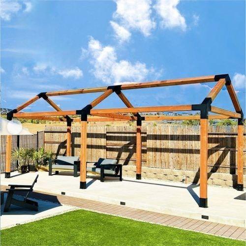 Комплект Беседка с крышей проходная без бруса 45° 100х100 мм (29236287)