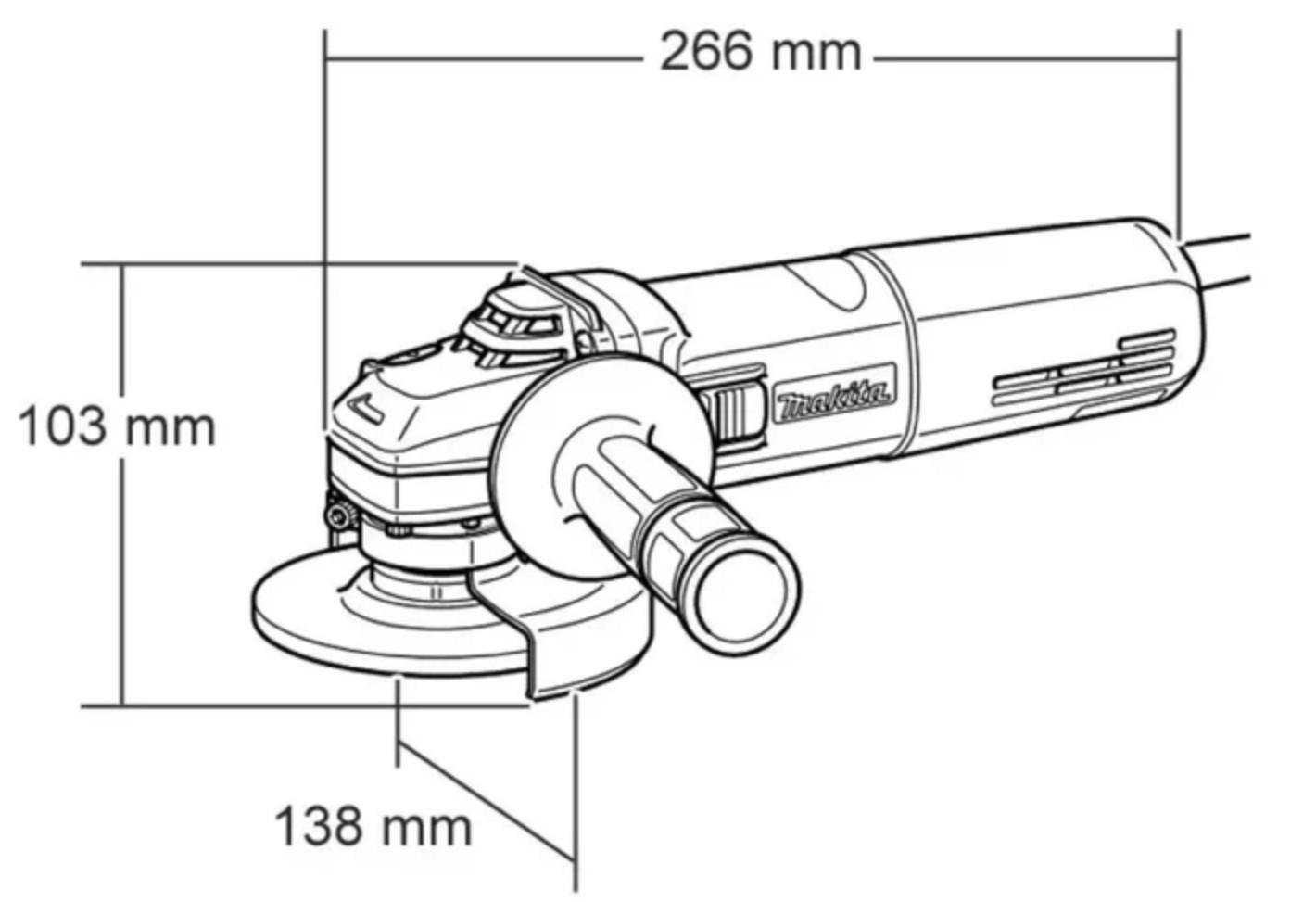 Болгарка кутова GA5030 з регулюванням обертів 720 Вт 125 мм Синій (	8292699	) - фото 4