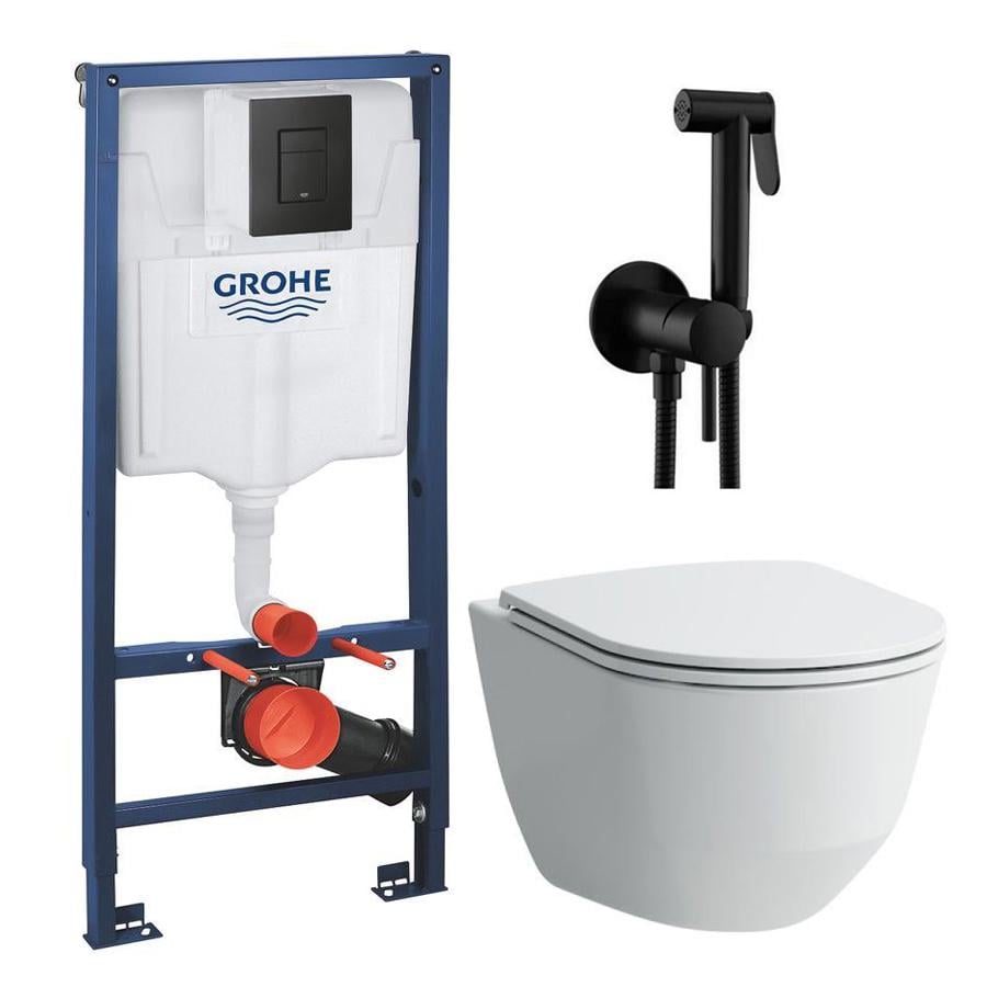 Комплект инсталляции Grohe H8669570000001_38811KF0_ZDUP110NO с унитазом кнопка Черный (158214)