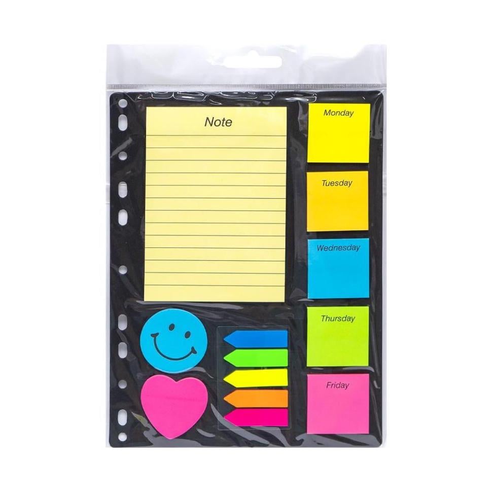 Набор стикеров для заметок фигурных 12х17 см 12 видов Разноцветный (PN-226-N-9)