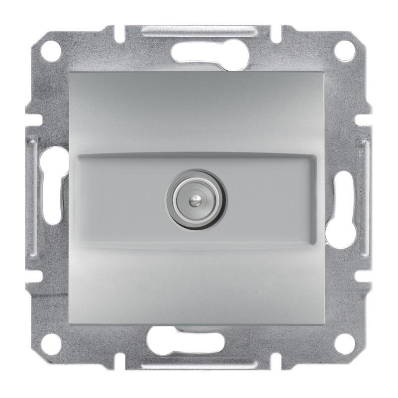 Розетка проходная Schneider Electric Asfora ABS TV 4dB Алюминий (EPH320026)
