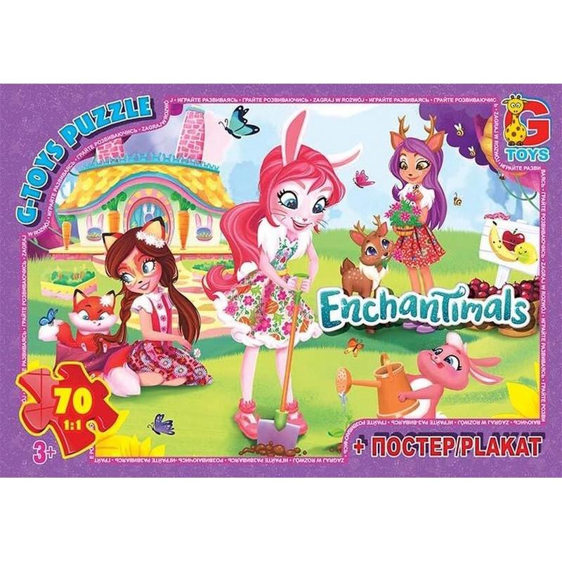 Пазлы детские картонные G-Toys Enchantimals 70 эл. (IP-177-P-826)