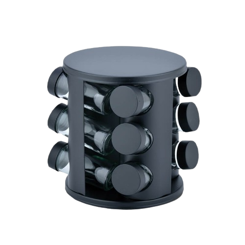 Набір ємностей для спецій Maestro Basic MR-1725-BLACK 12 шт. (2657247128)