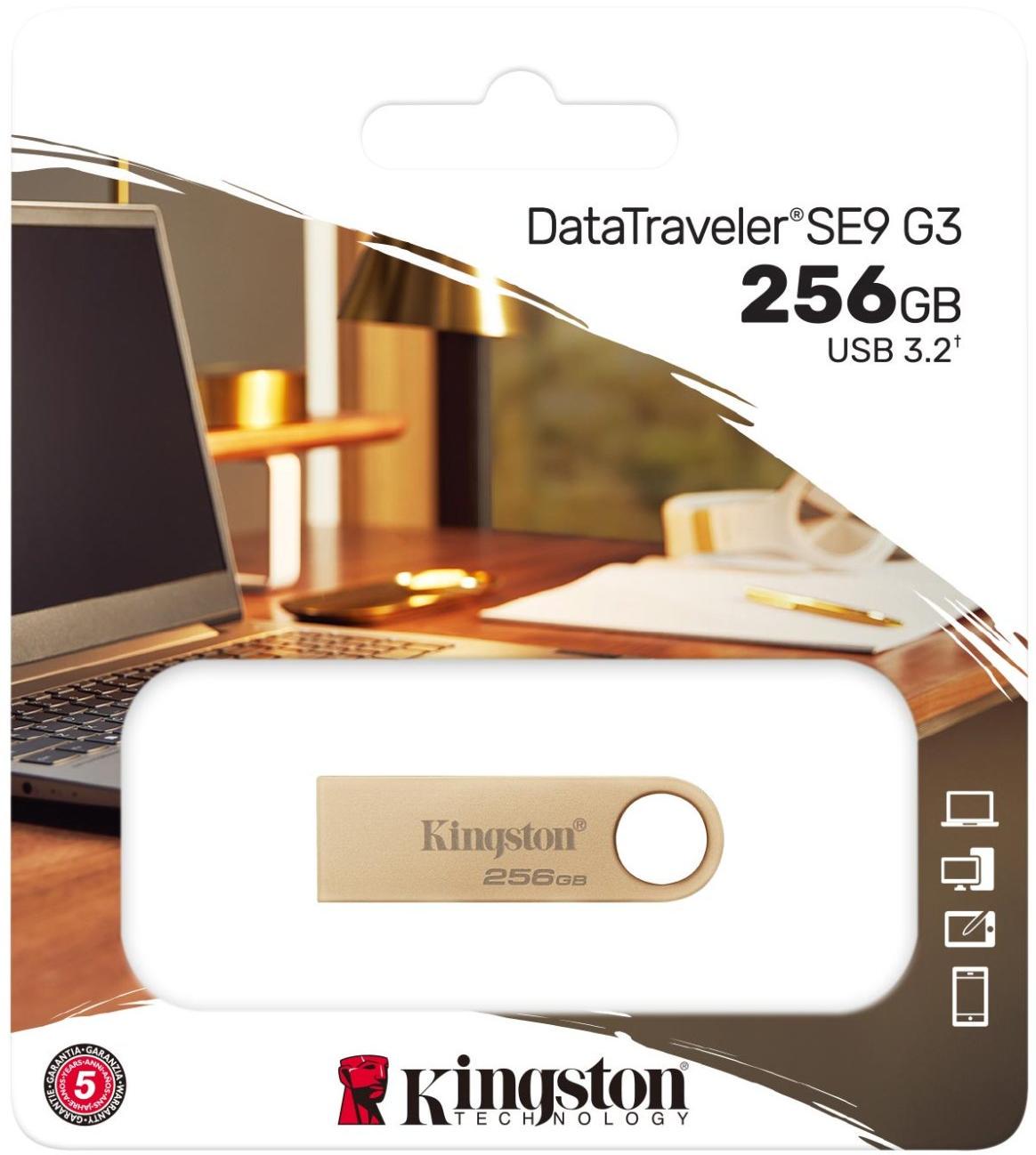 Флеш-память USB Kingston 3.2 Type-A Gen1 DT SE9 G3 256 GB (DTSE9G3/256GB) - фото 6