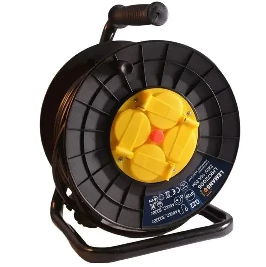 Удлинитель-катушка Lemanso крышки на гнездах 50 м защита 16А (LMK72008)