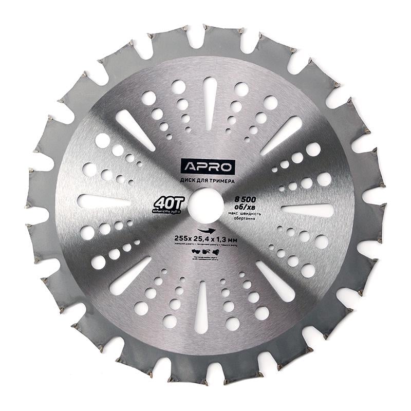 Диск для триммера Apro с твердосплавными напайками 40Т Double (830805)