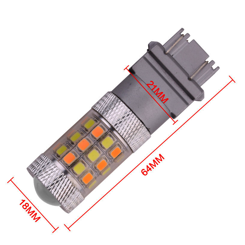 Автомобільна лампа Terra P27/7W 3157 W2,5x16q 2835x42SMD 12V Білий/Жовтий (1556533307) - фото 3