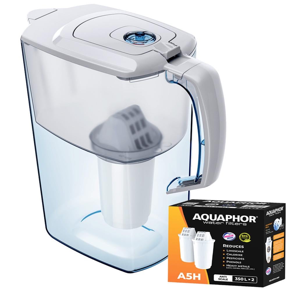 Фильтр-кувшин Аквафор Атлант два модуля А5Н жесткость Белый (1819079915)
