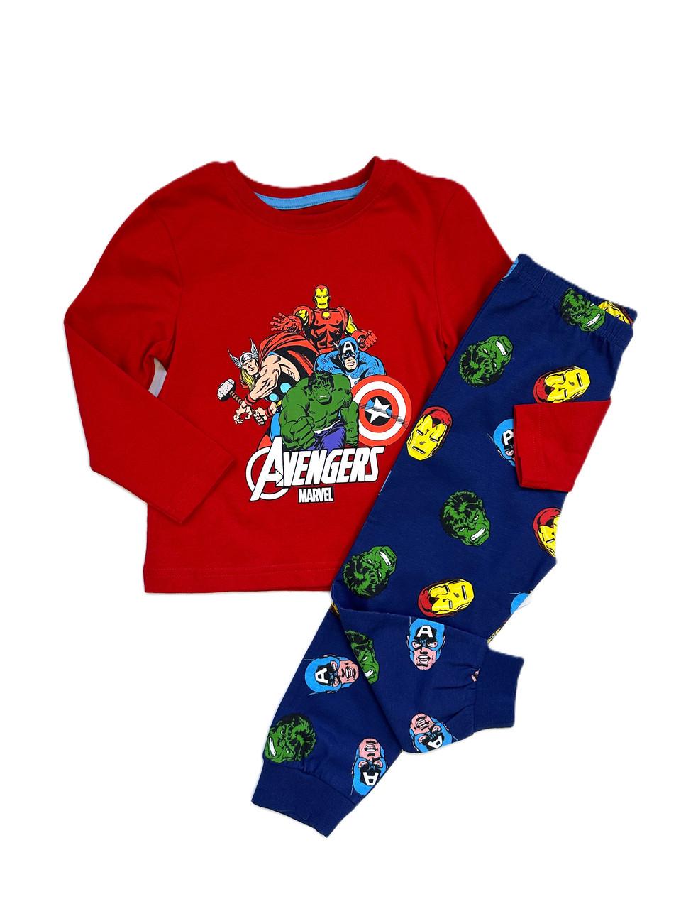 Піжама для хлопця PRIMARK Marvel лонгслів та штани 92 см Червоно-синій (2548909232)