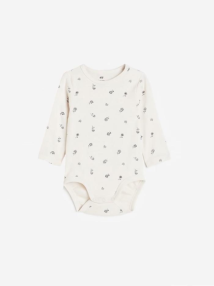 Боді H&M 62 см Бежево-чорний (Х27101171574)