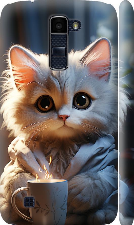 Чехол на LG K10 / K410 White cat (5646m-349-42517)