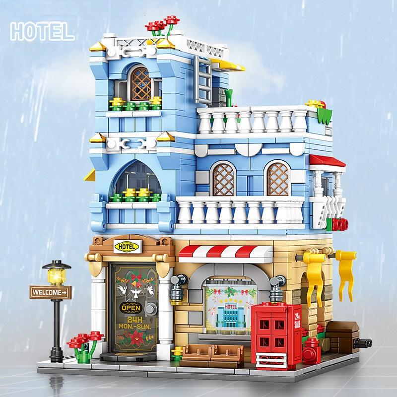 Дитячий конструктор Міський готель Hotel 713 деталей Різнокольоровий - фото 2