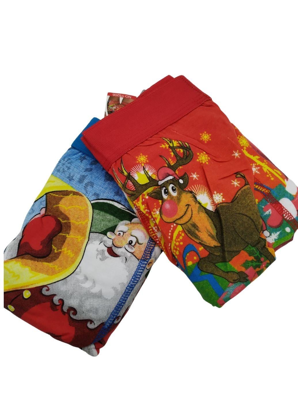 Набор мужских трусов боксерок Новый Год №2 XL 2 шт. Красный (350-52)