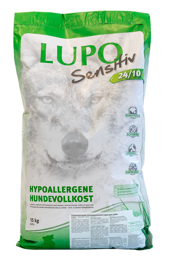 Гіпоалергенний сухий корм Lupo Sensitiv 24/10 для активних собак 15 кг (LF-D1126) - фото 1