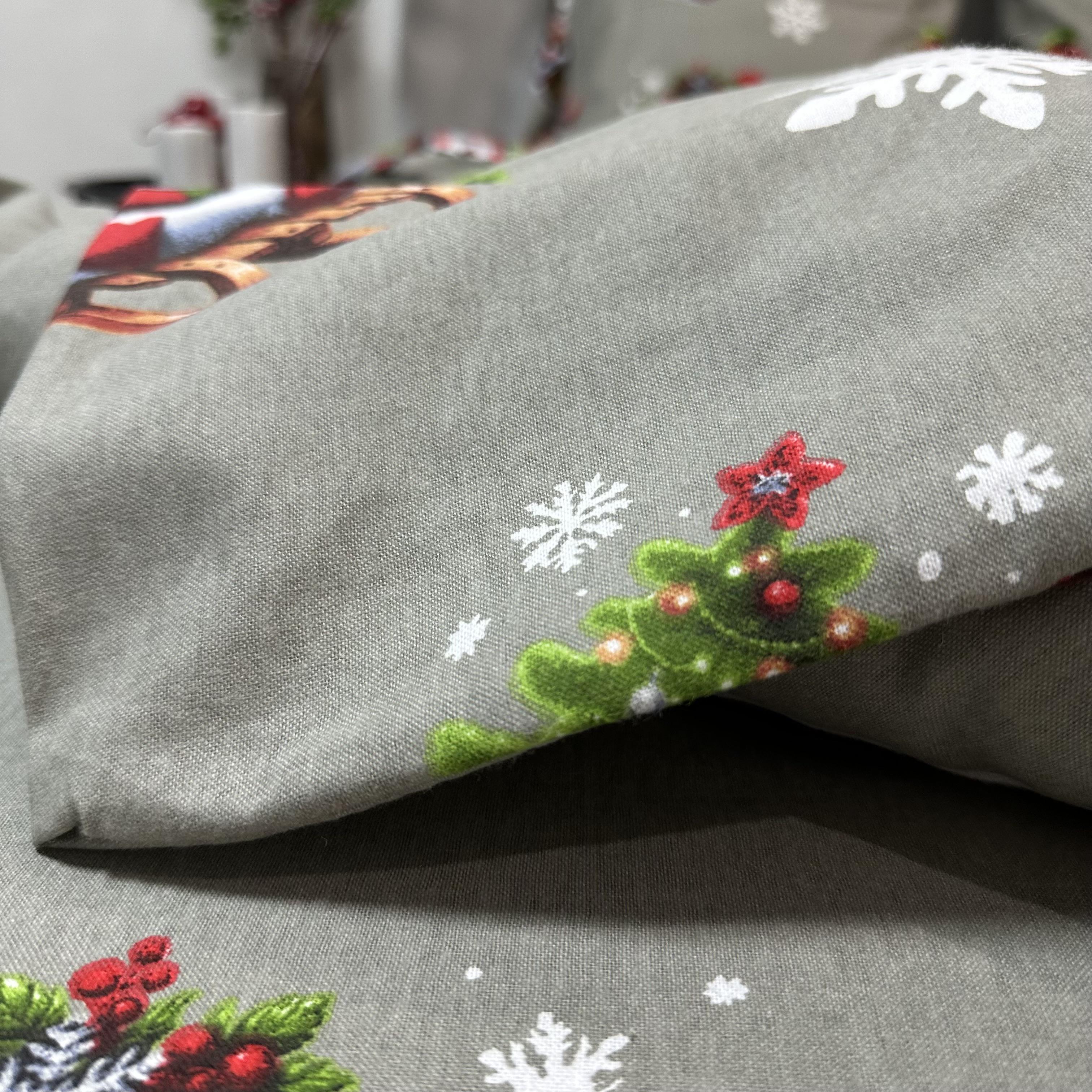 Комплект постільної білизни байкова Зимовий євро Хакі (байка 4-3) - фото 4 Комплект постільної білизни байкова Зимовий євро Хакі (байка 4-3) - фото 4