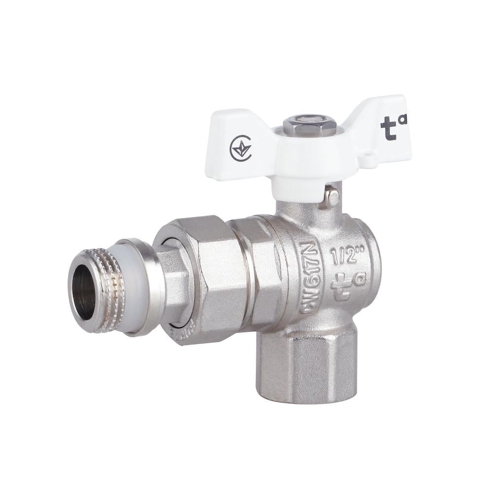 Кран шаровой Thermo Alliance Американка Forte 1/2" с антитечкой угловой (SF223W15)