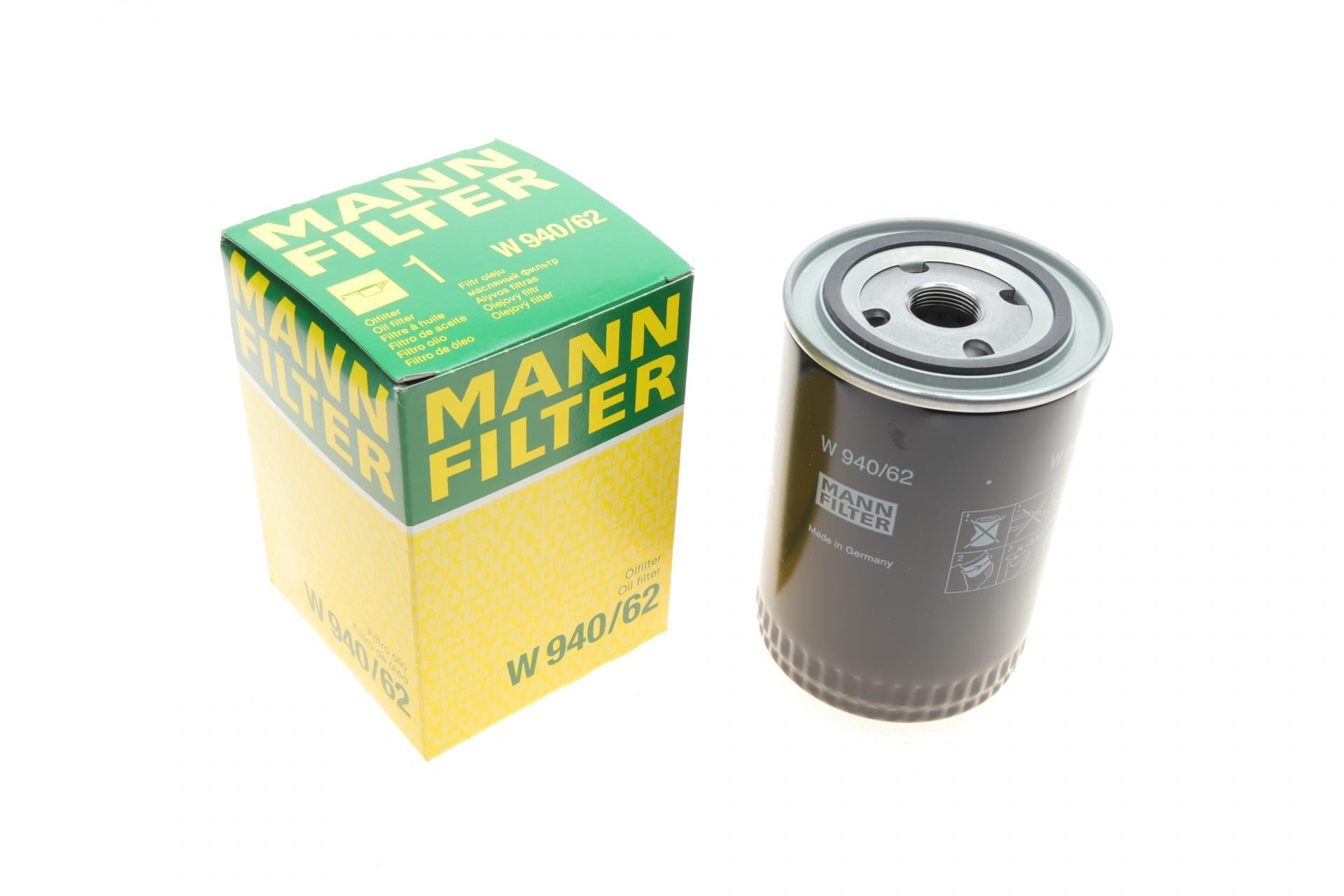 Фильтр масляный Mann-Filter для Citroen Jumper/Peugeot Boxer 2,8HDi/Fiat Ducato/Iveco Daily III 2,3JTD/2,8JTD 02-06 (W 940/62)