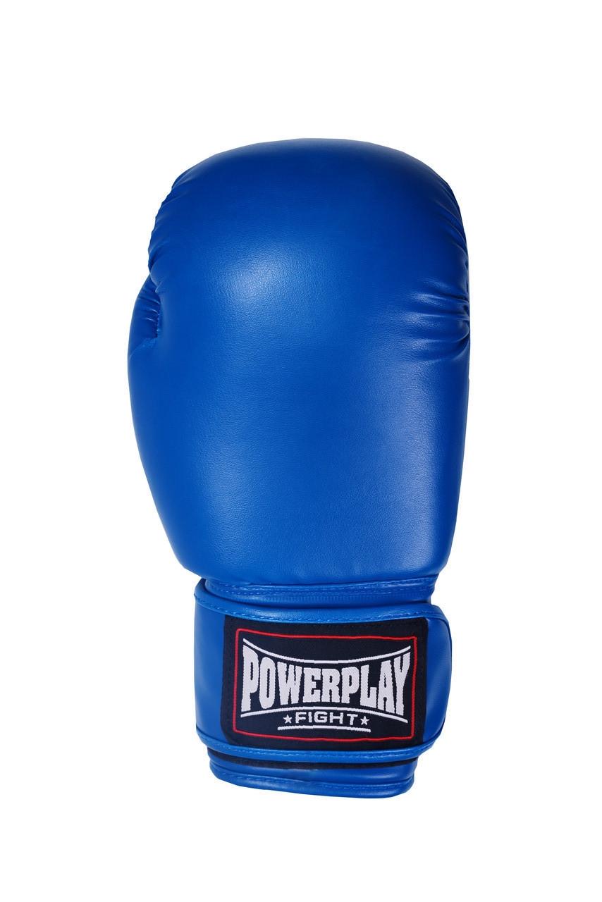 Боксерские перчатки PowerPlay 3004 Classic Синий 16 ун. (PP_3004_16oz_Blue) - фото 3