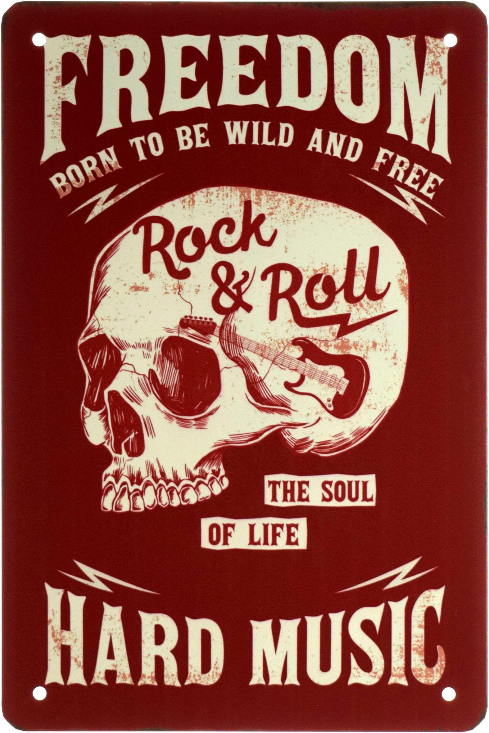 Табличка металева Рок-н-Ролл/Rock & Roll Hard Music 20x30 см