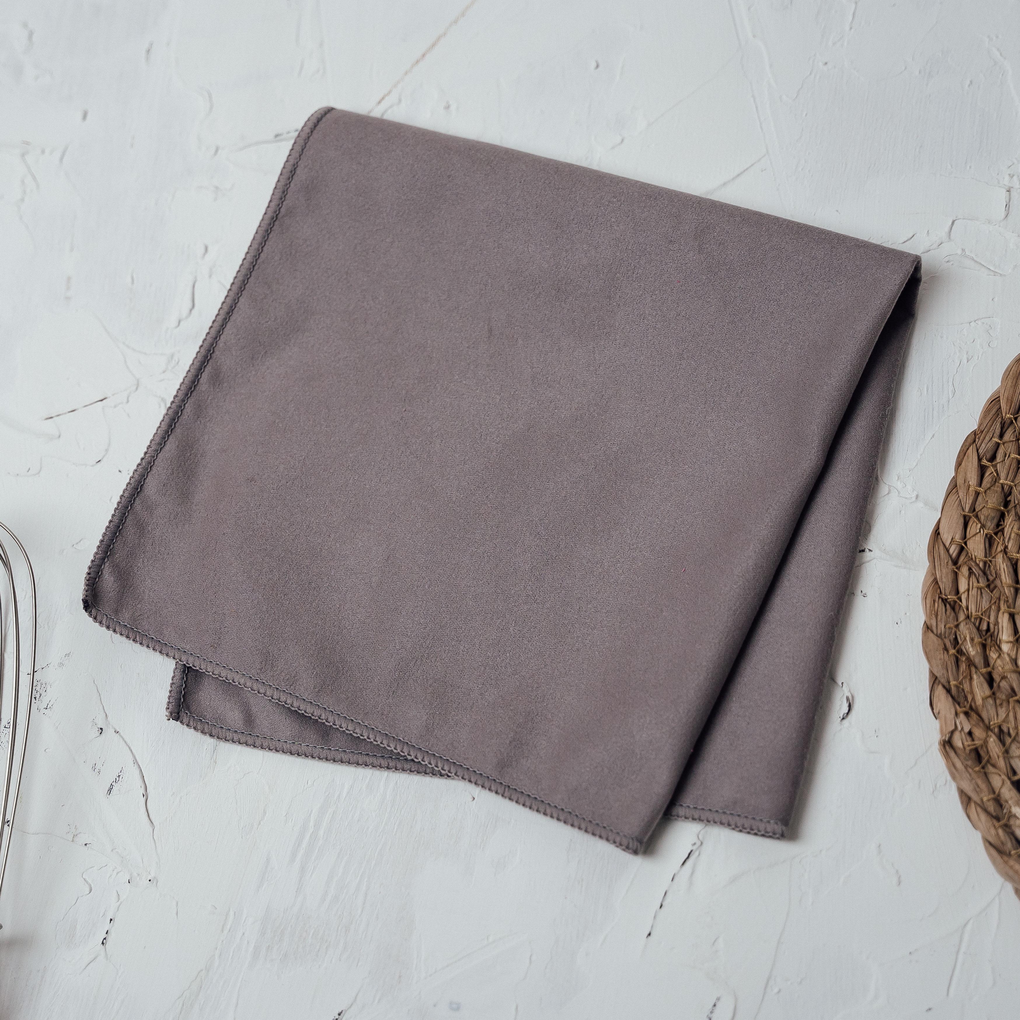 Салфетка однотонная для уборки 40x40 см Серый (86483)