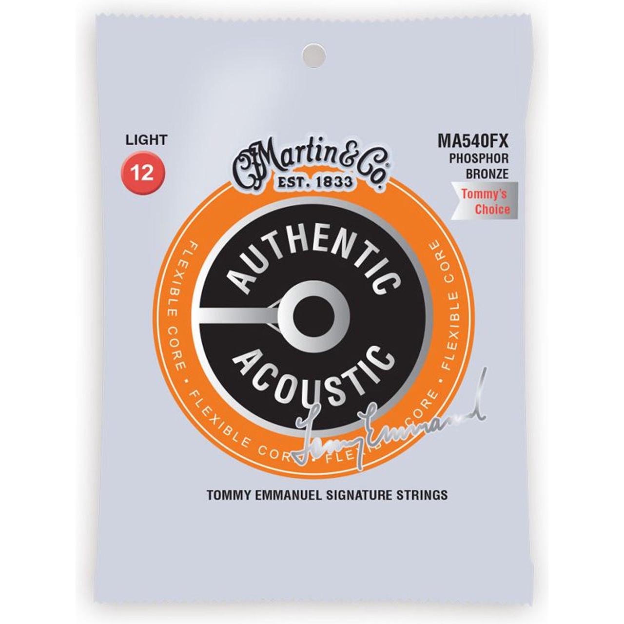 Струны Martin MA540FX Flexible Core Phosphor Bronze Authentic 12-54 Light Tommy Emmanuel (1130)