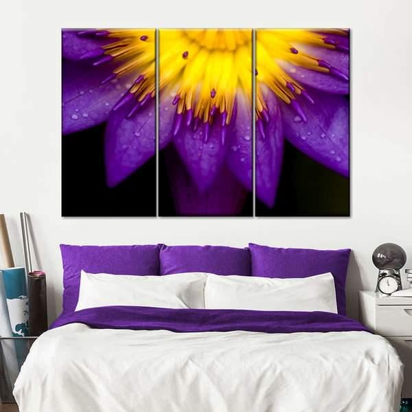 Модульная картина KIL Art Нежные лепестки из трех частей 128x81 см (M3_L_134)