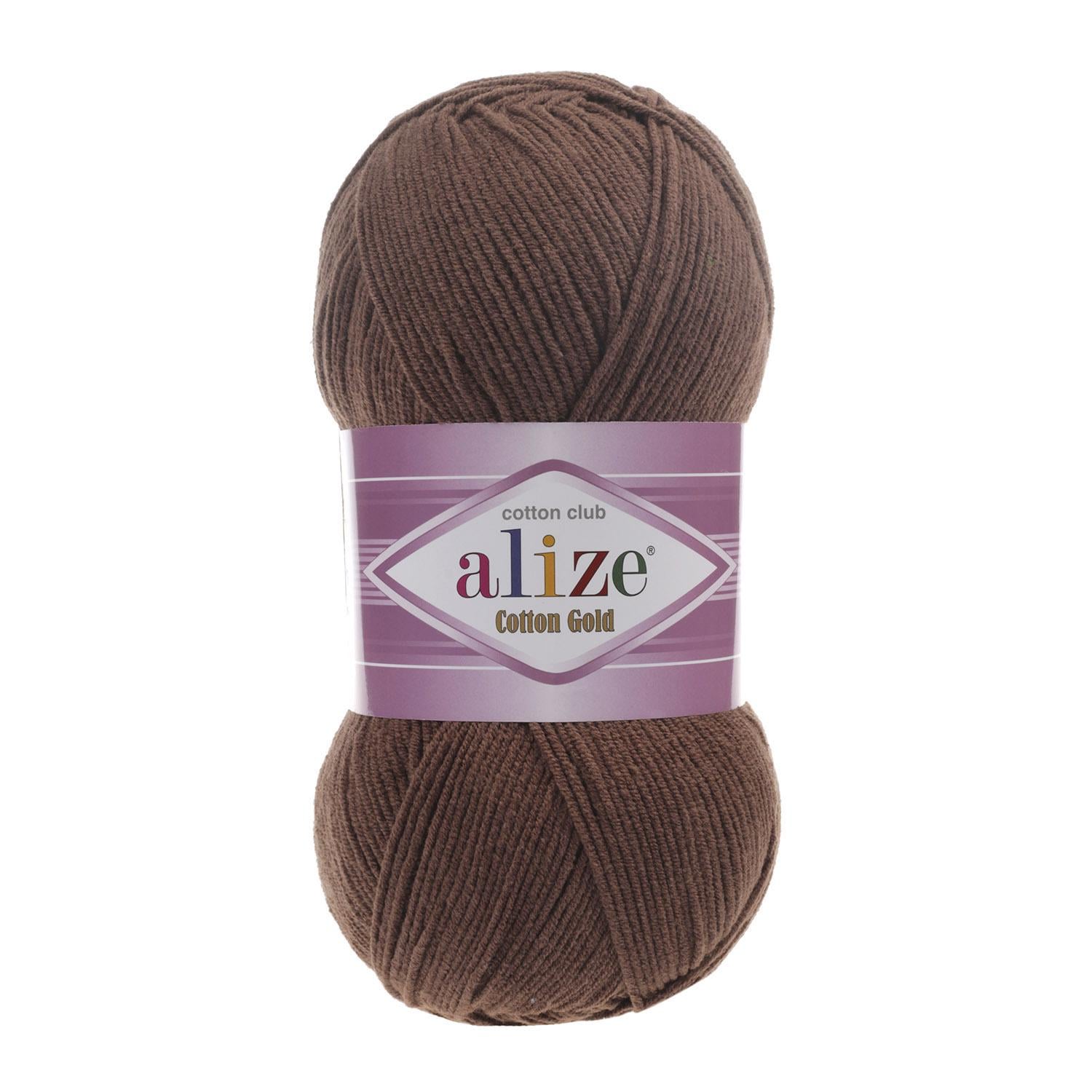 Пряжа Alize Cotton Gold 493 Коричневый (6424)