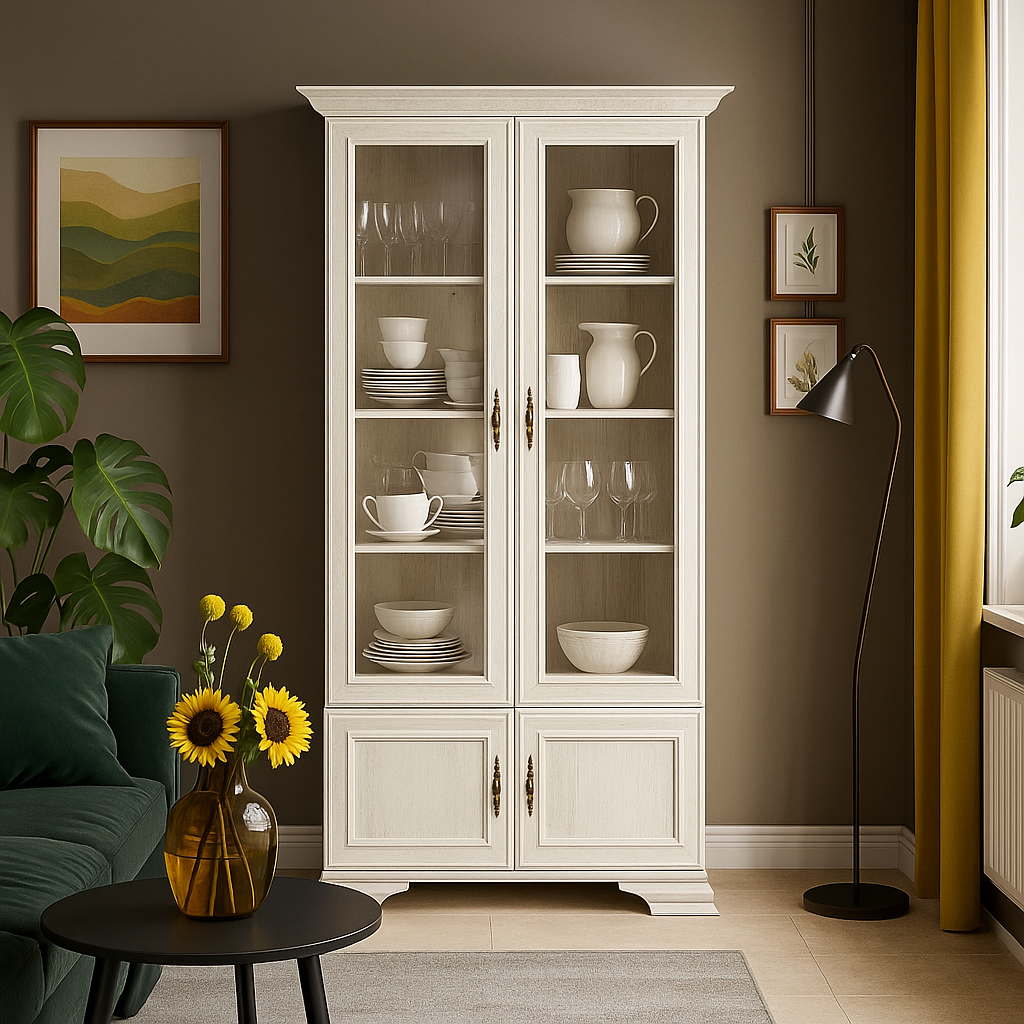 Витрина Mebel Service 2В2Д Ирис Андерсон пайн 100х43х198 см (31265679)