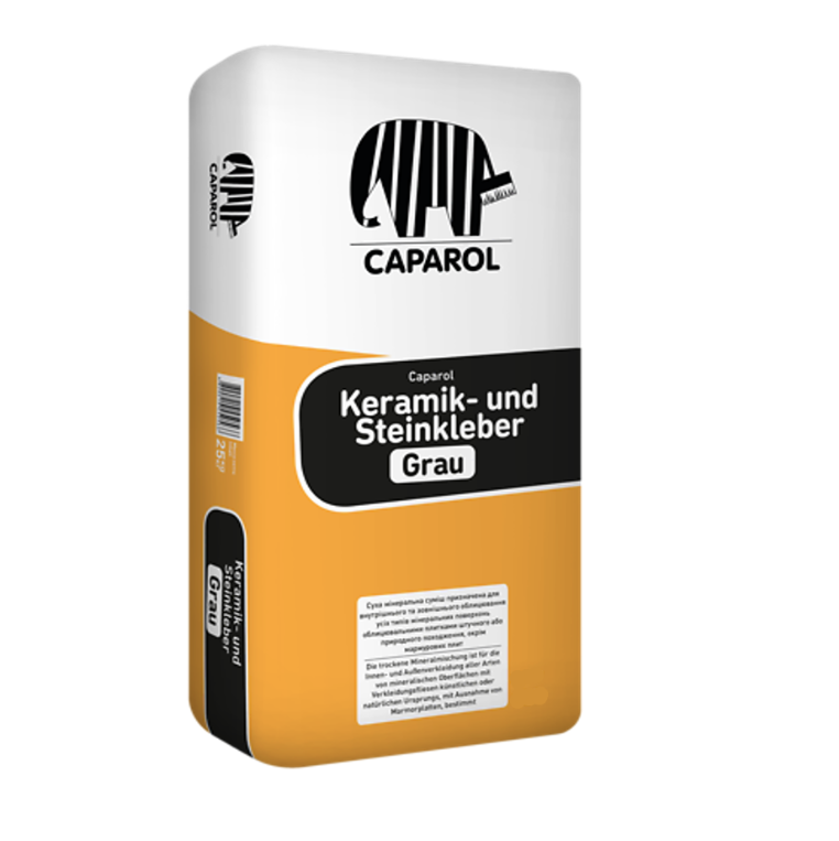 Клейова суміш Caparol Keramik und Steinkleber Grau для мінеральної плитки 25 кг (26938972)
