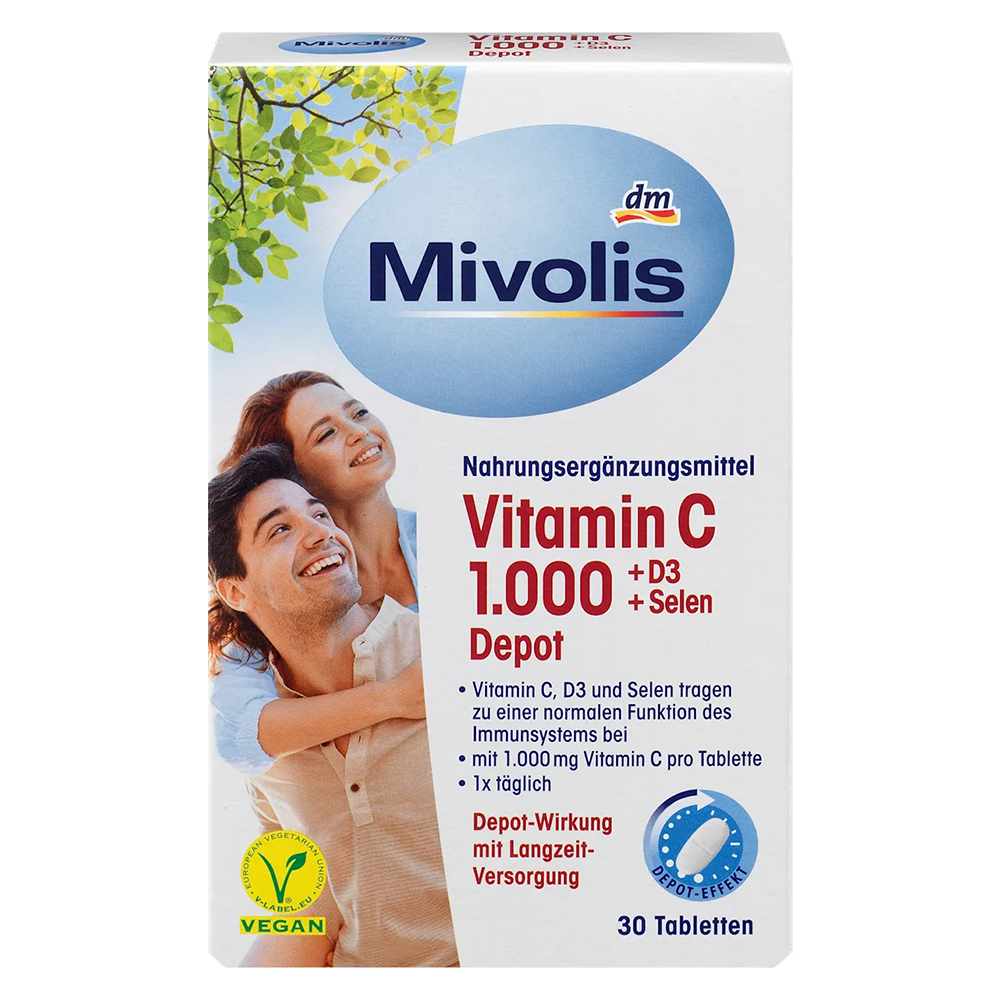 Витамины DM Mivolis витамин C 1000/D3/Селен 30 шт. 42 г (EPI-15102025-1326)