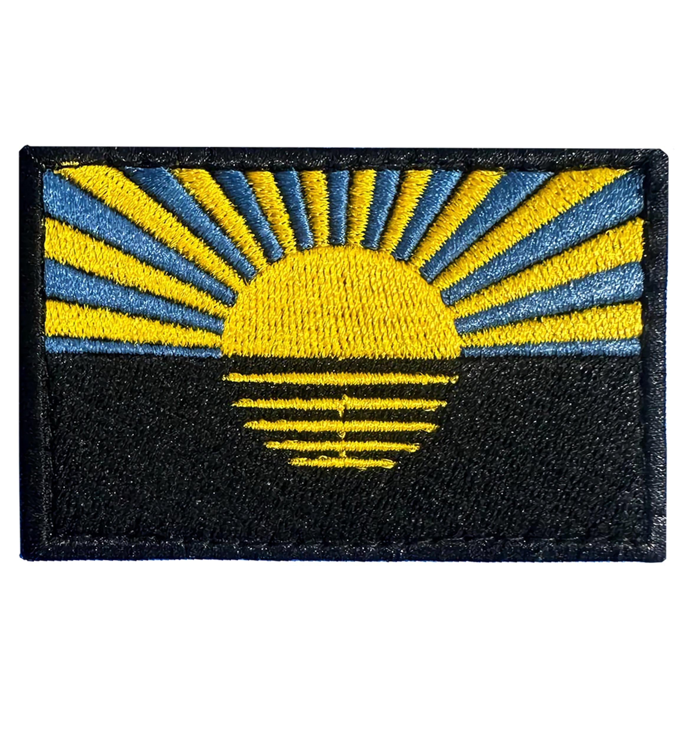 Шеврон вышитый Флаг Донецкой области прямоугольный на липучке (DONETSKPRAPOR)