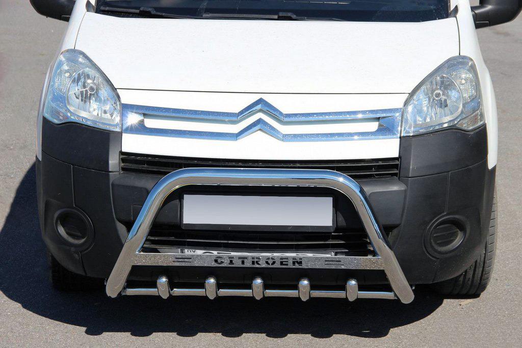 Кенгурятник WT004 60 мм CAN для Citroen Berlingo 2008-2018 гг. нержавеющая сталь Хром