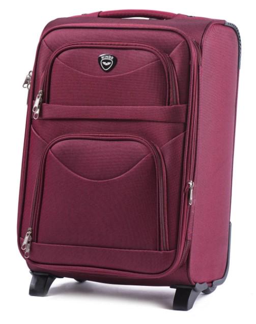 Валіза текстильна Wings 6802 M на 2 колесах Бордовий (CETKNWI6802MS2BOR) - фото 2