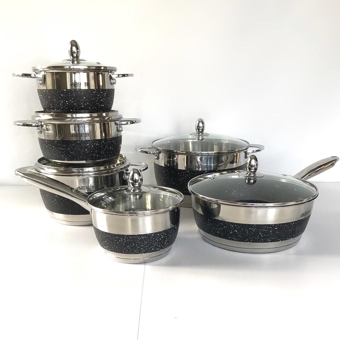Набор посуды из нержавеющей стали 12 пр. Benson BN-293