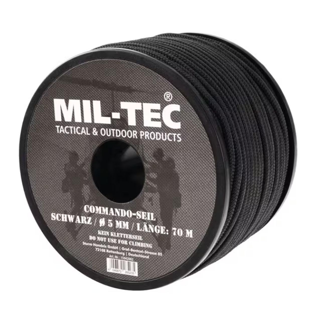 Мотузка Mil-Tec Commando 70x5 мм Black