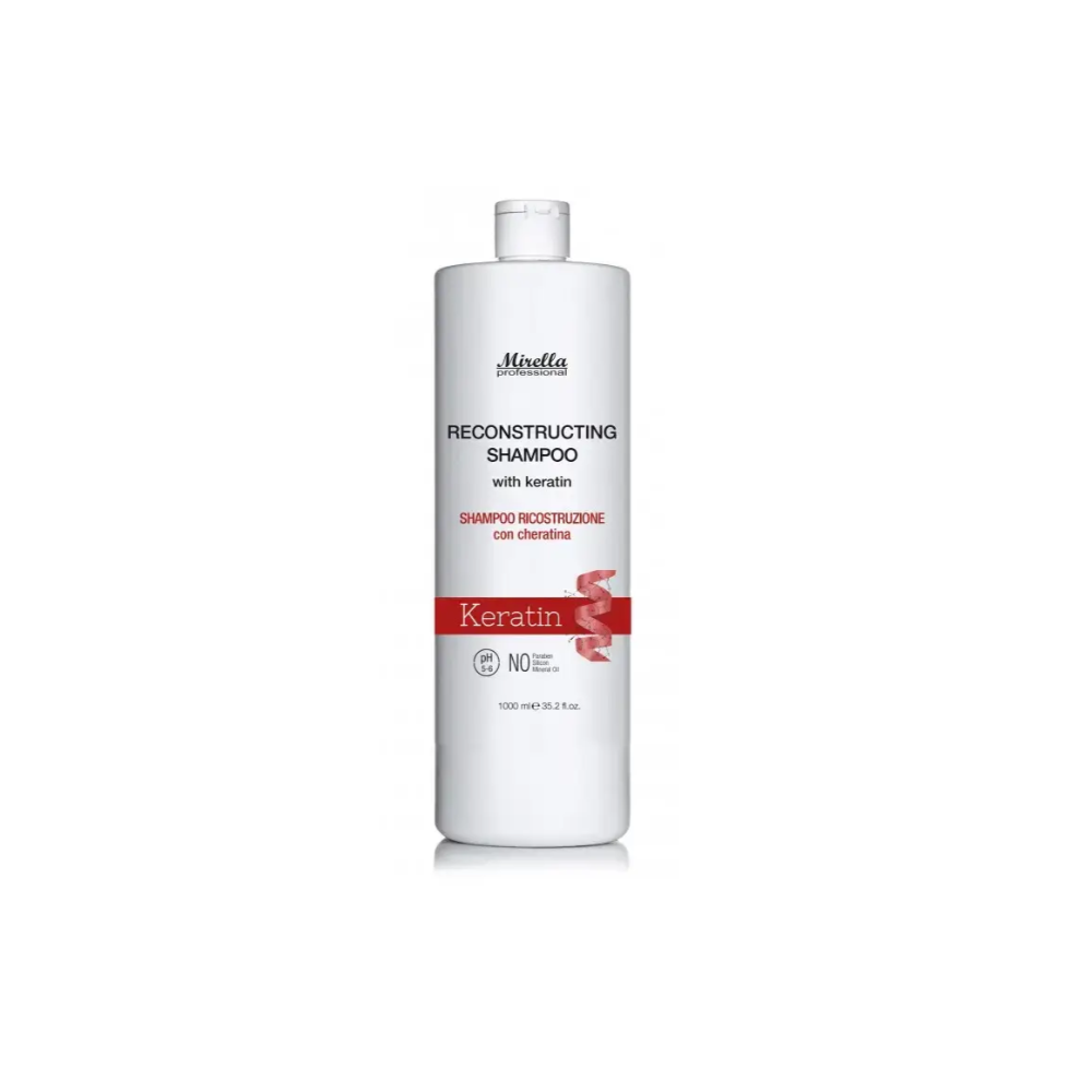 Шампунь з кератином для відновлення волосся Mirella Professional Keratin Reconstructing Shampoo 1000 мл