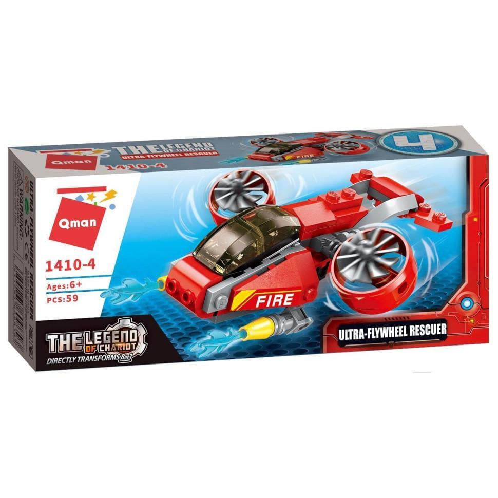 Конструктор Qman 1410-1-8 Ultra-Flywheel Rescuer Пожежна техніка 79 деталей (24106s31390)