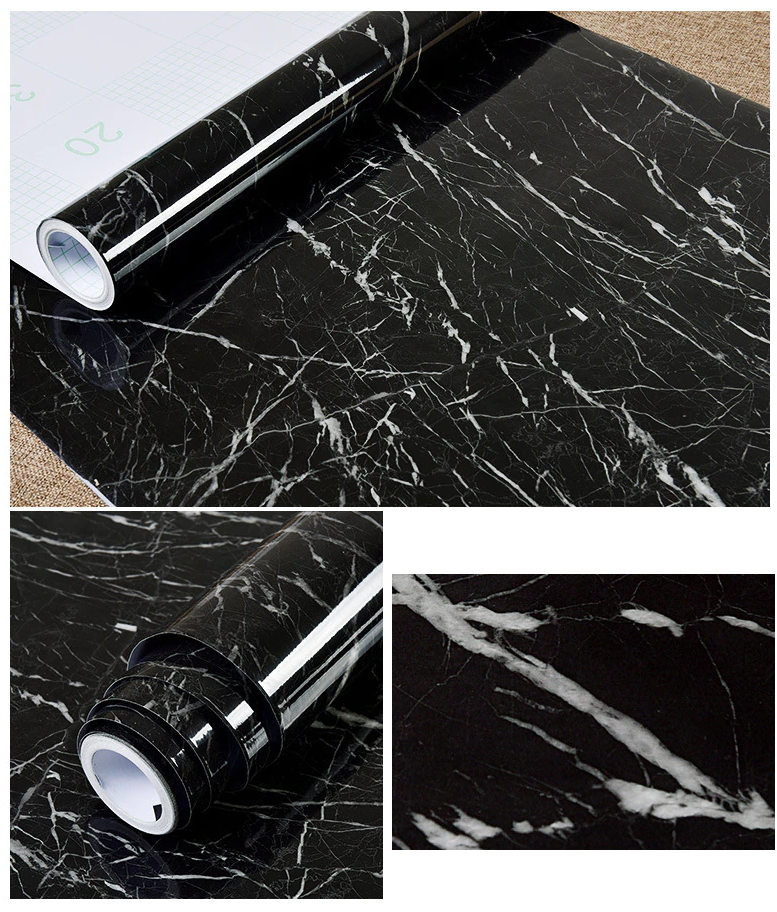 Наклейка Marble stickers на стену и мебель с эффектом мрамора 60х300 см - фото 15