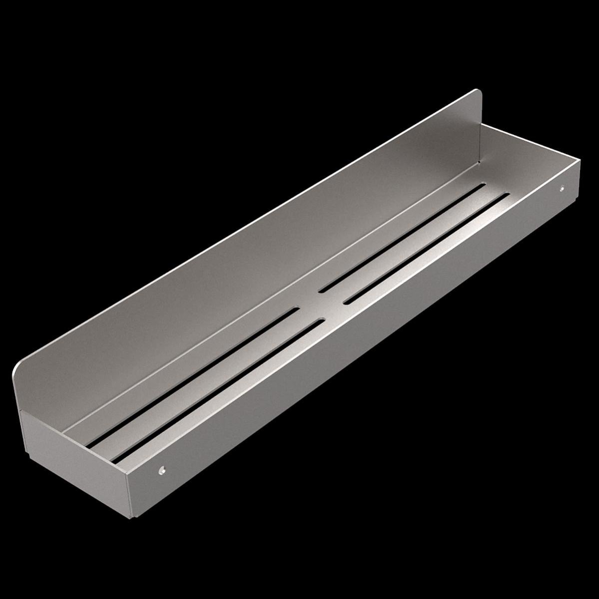 Полиця пряма відкрита Disfact HH-50 L-форми з нержавіючої сталі для ванної кімнати 50 см Сріблястий (3333) - фото 9