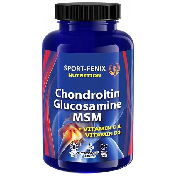 Хондропротектор для спорта Sport-Fenix ​​Chondroitin Glucosamine MSM with Vitamins С&D3 180 капс. (000026590)