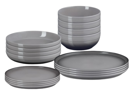 Столовый сервиз Le Creuset Coupe 16 предметов 4 персоны Gray (le_dinnerware_set_g)