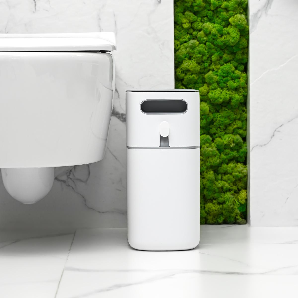 Мусорное ведро MVM BIN-22 12L white/gray с крышкой 12 л Серый (224806) - фото 2 Мусорное ведро MVM BIN-22 12L white/gray с крышкой 12 л Серый (224806) - фото 2