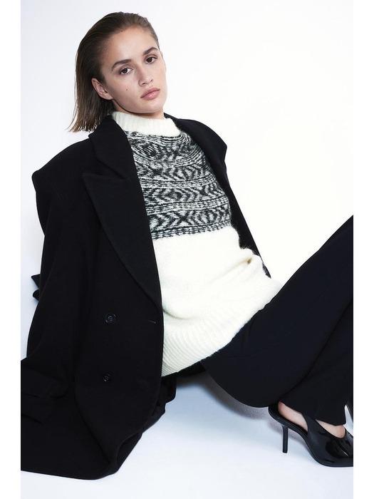 Свитер H&M 1208016П S Белый/Черный - фото 2