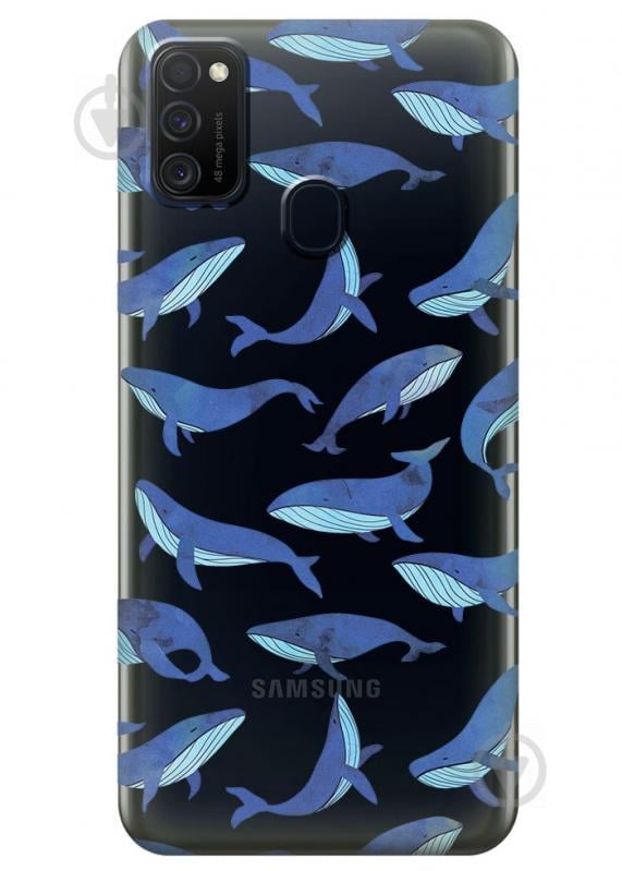 Прозрачный силиконовый чехол iSwag для Samsung Galaxy M21 с рисунком - Киты (M1756) Прозрачный силиконовый чехол iSwag для Samsung Galaxy M21 с рисунком - Киты (M1756)