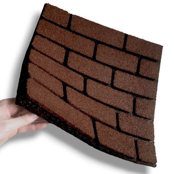 Фасад резиновый Кирпич 500х500х20 мм Коричневый (2562227273) - фото 3