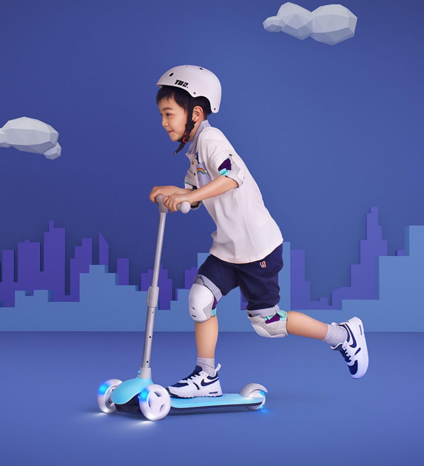 Детский самокат-кикборд MiTU Rice Rabbit Scooter Blue (HBC01YM) - фото 2