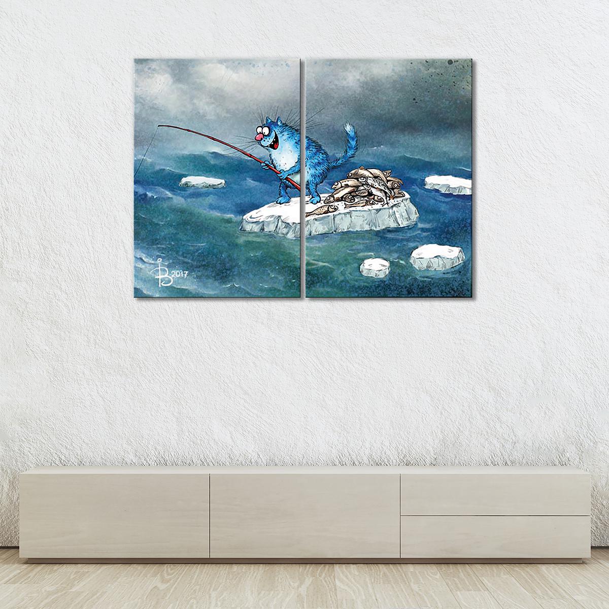 Модульная картина На льдине 2 модуля 80x120 см