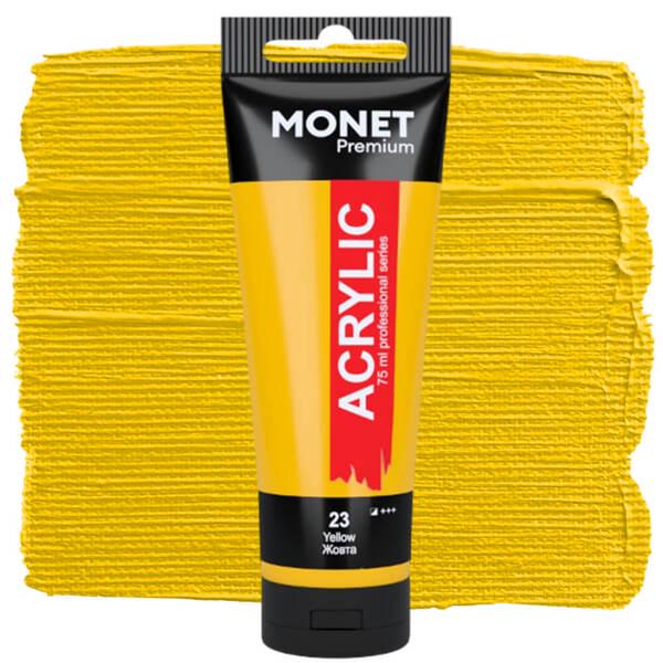 Акрилова фарба Monet 023 75 мл Жовтий (7523023) - фото 1 Акрилова фарба Monet 023 75 мл Жовтий (7523023) - фото 1