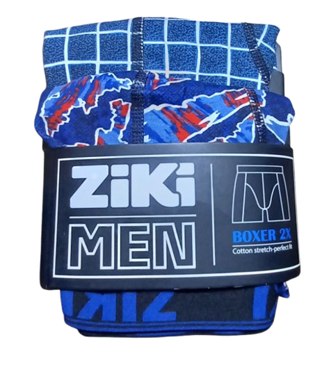 Набор трусов-боксеров мужских Ziki MEN Клетка/Цветочный 2 шт. S (75685)